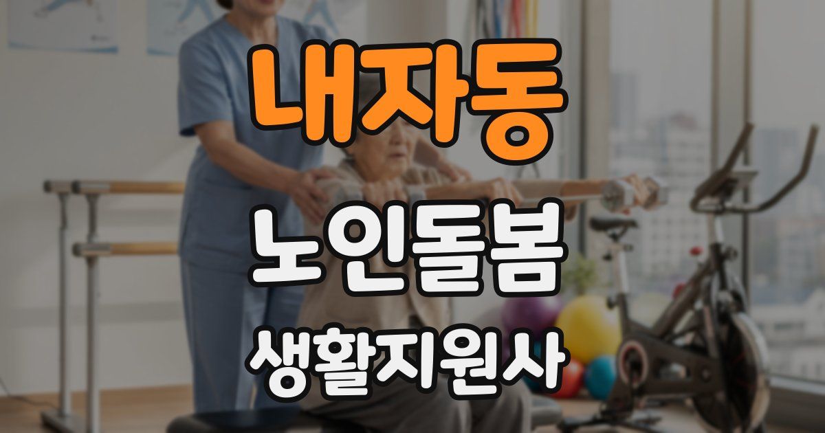 내자동 노인돌봄생활지원사 자격증