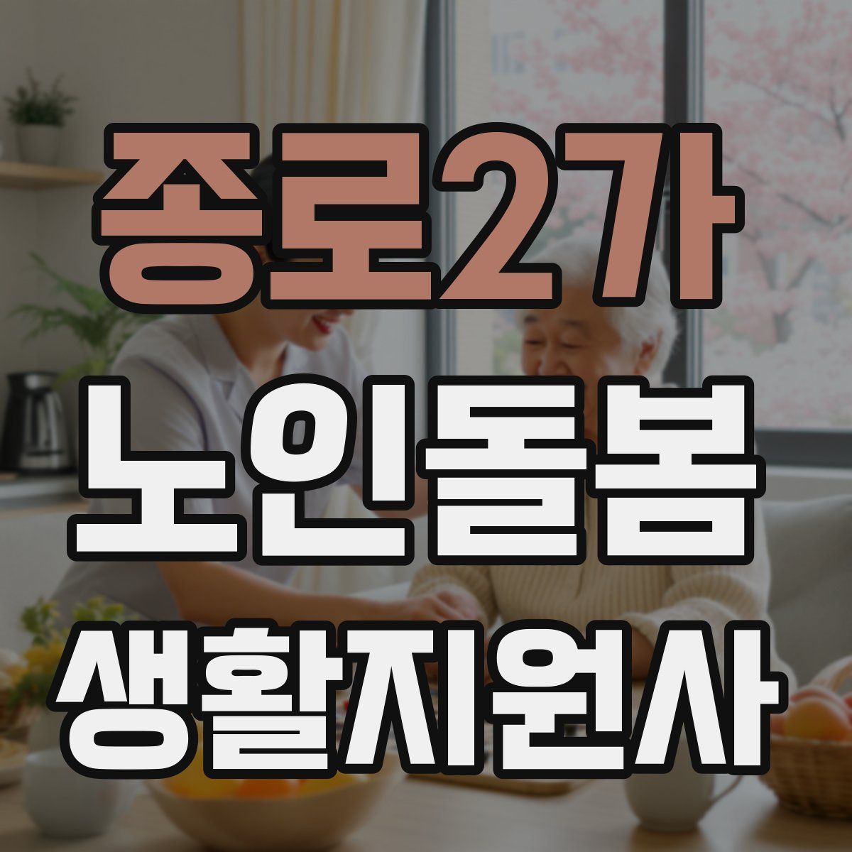 종로2가 노인돌봄생활지원사 자격증