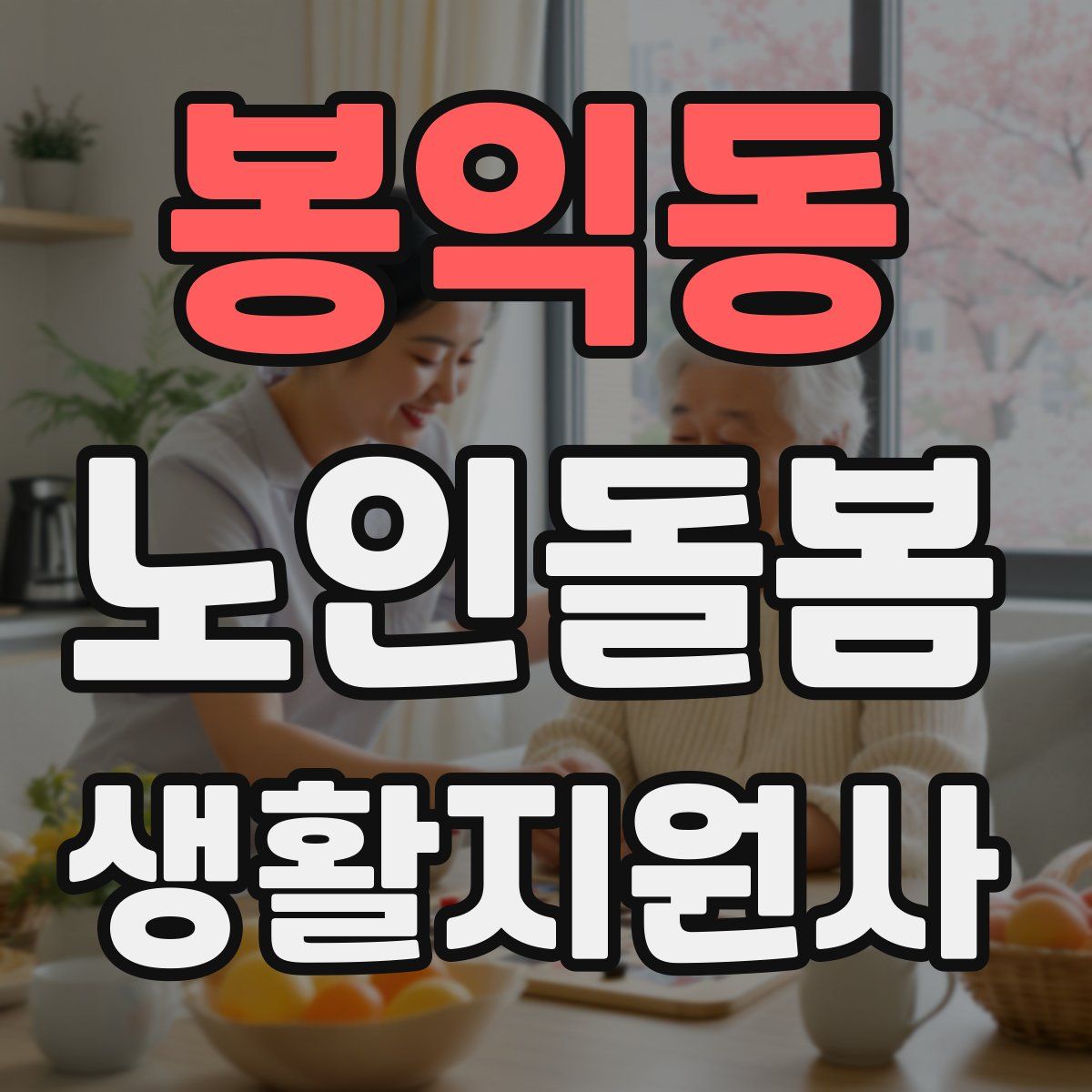봉익동 노인돌봄생활지원사 자격증