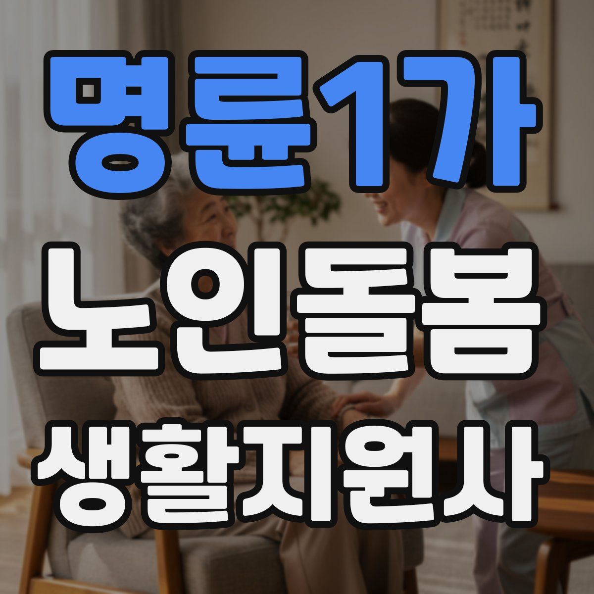 명륜1가 노인돌봄생활지원사 자격증