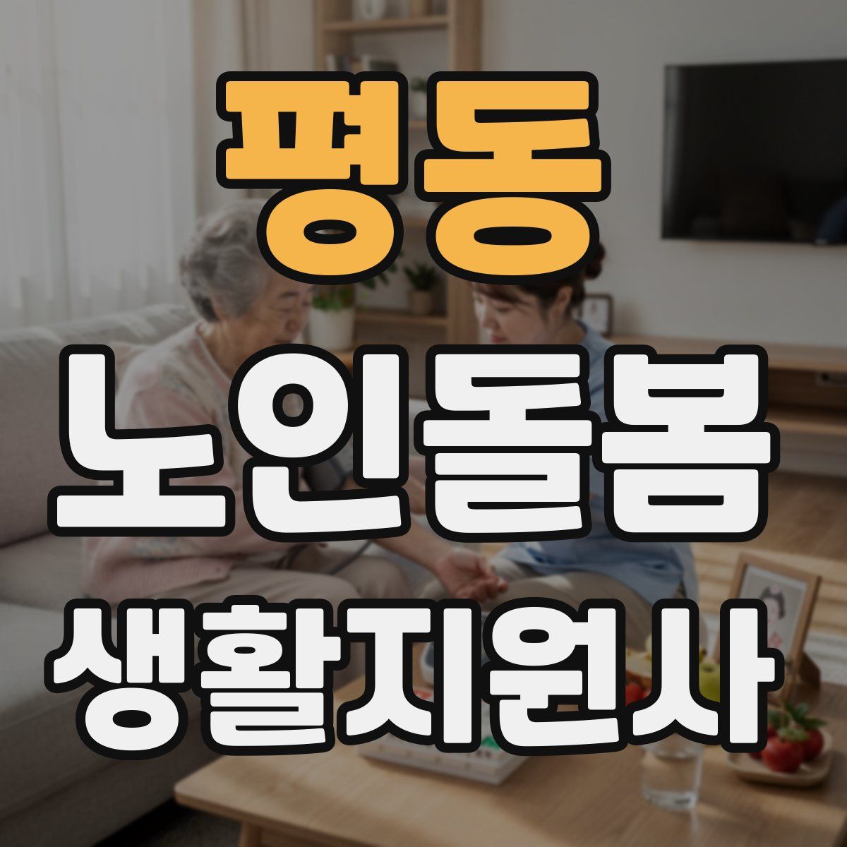 평동 노인돌봄생활지원사 자격증