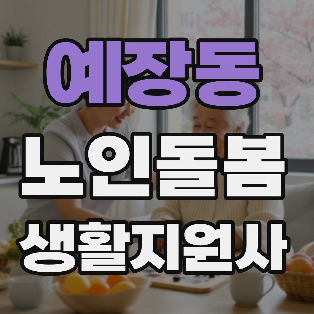 예장동 노인돌봄생활지원사 자격증