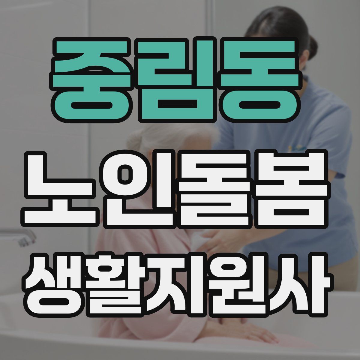 중림동 노인돌봄생활지원사 자격증