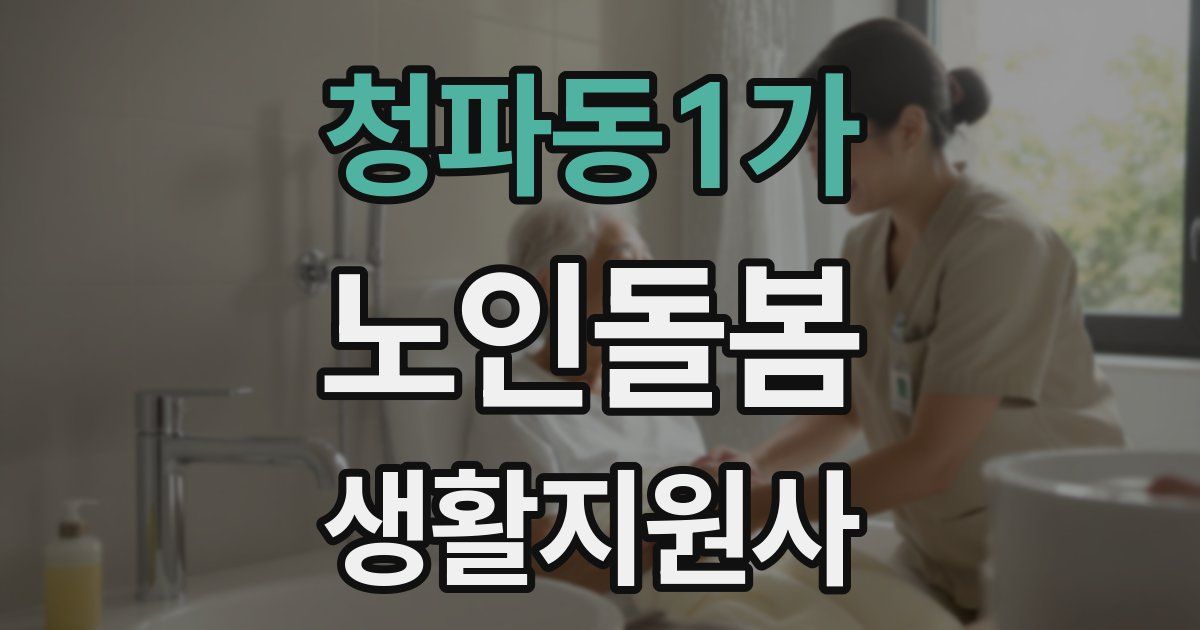 청파동1가 노인돌봄생활지원사 자격증