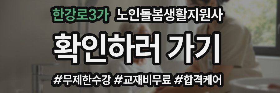 한강로3가 노인돌봄생활지원사 자격증