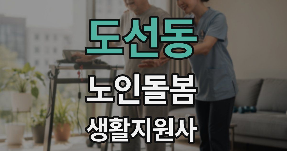 도선동 노인돌봄생활지원사 자격증