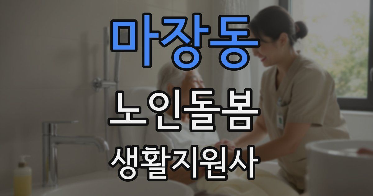 마장동 노인돌봄생활지원사 자격증