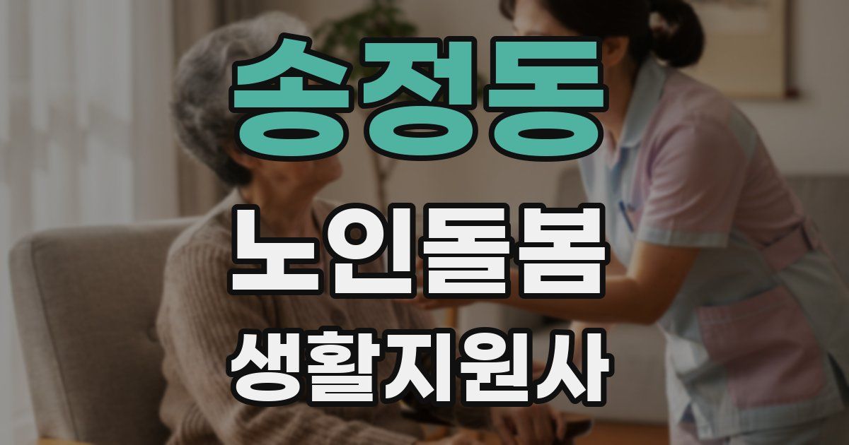송정동 노인돌봄생활지원사 자격증