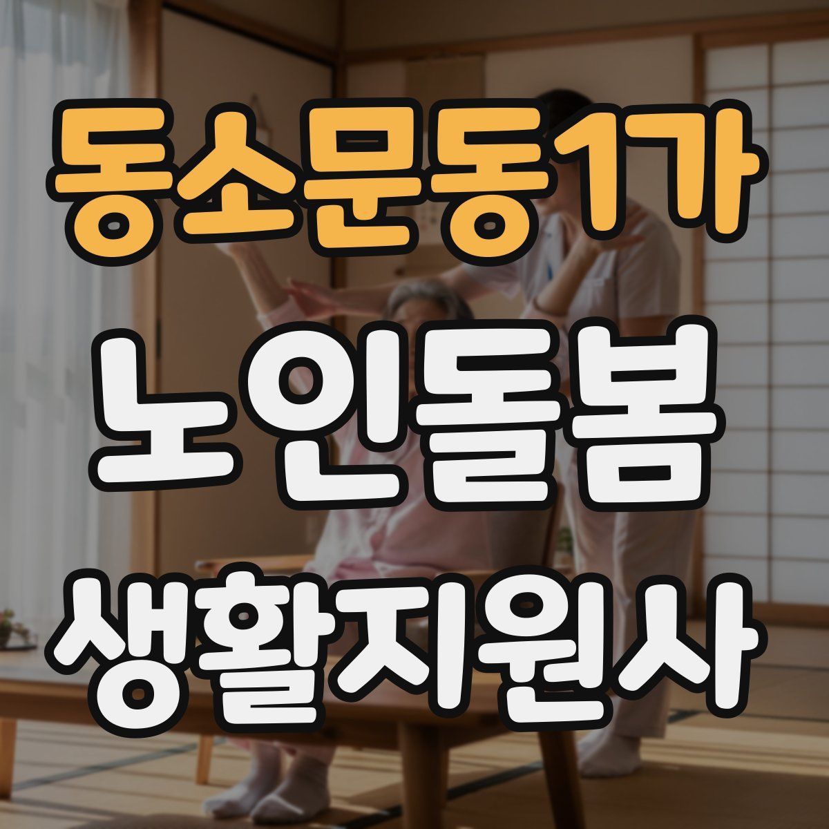 동소문동1가 노인돌봄생활지원사 자격증