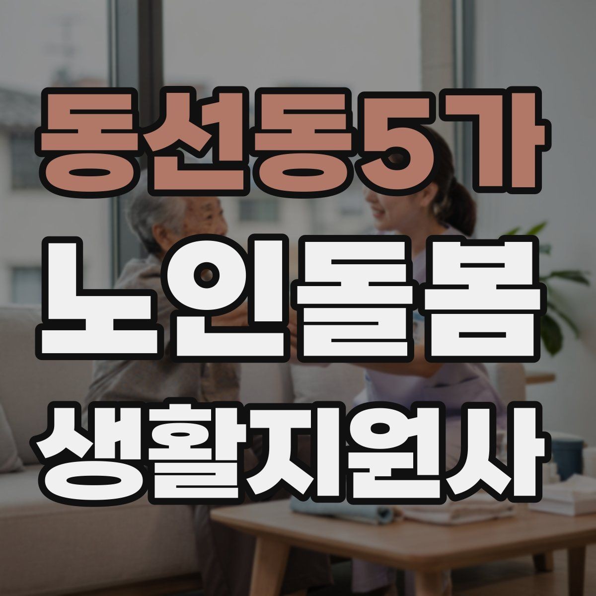 동선동5가 노인돌봄생활지원사 자격증 방문 일정 확정 전 체크리스트