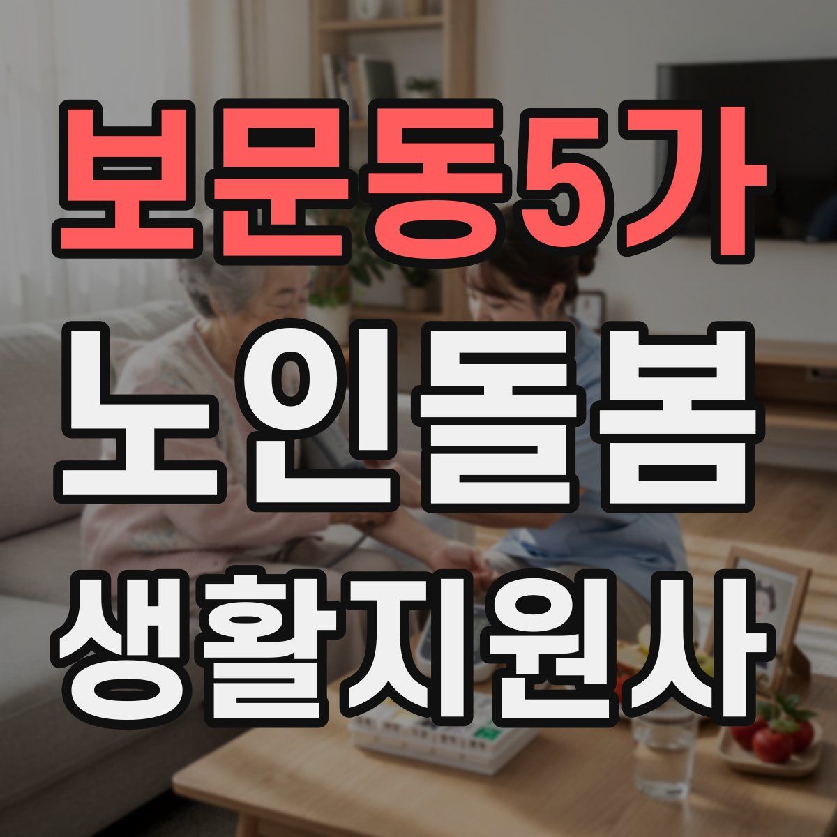 보문동5가 노인돌봄생활지원사 자격증