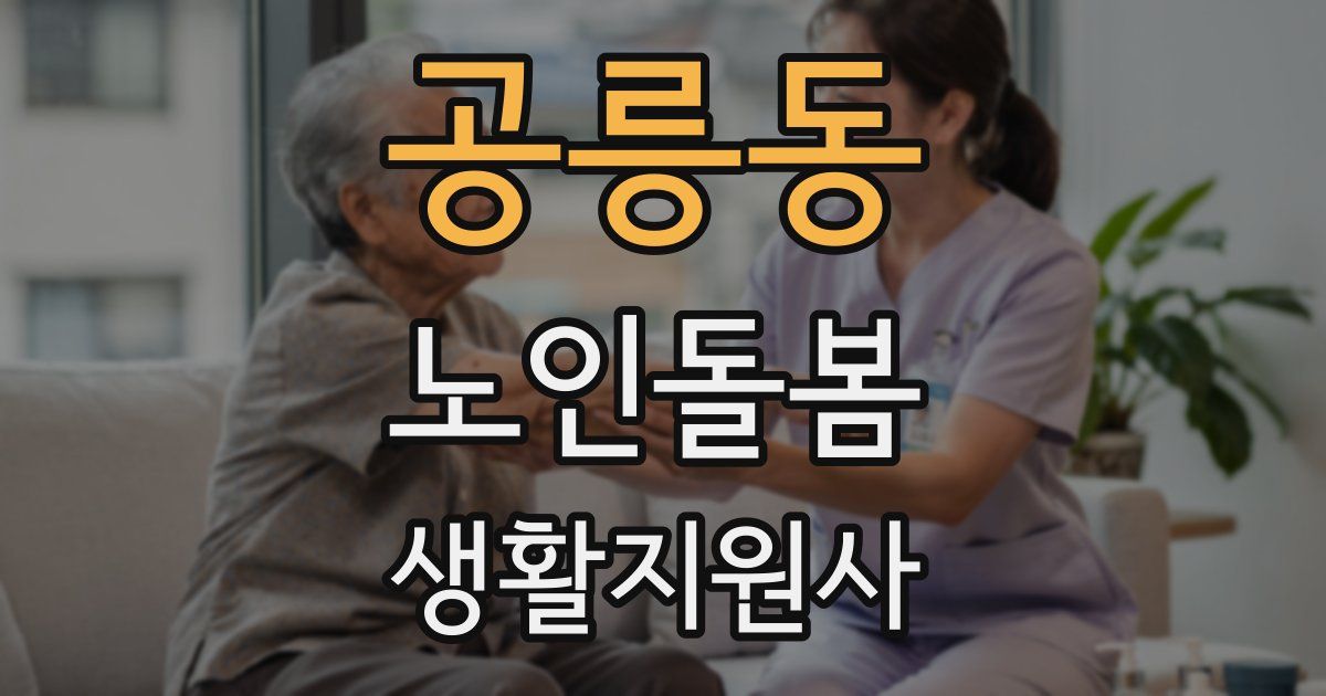 공릉동 노인돌봄생활지원사 자격증