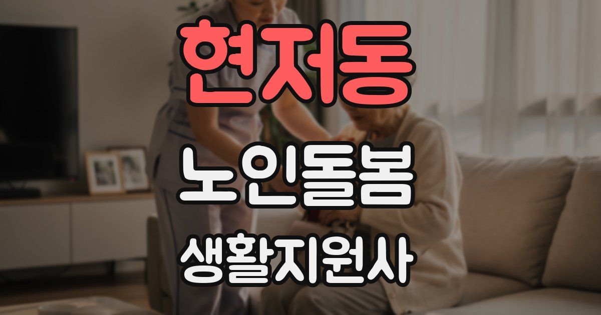 현저동 노인돌봄생활지원사 자격증