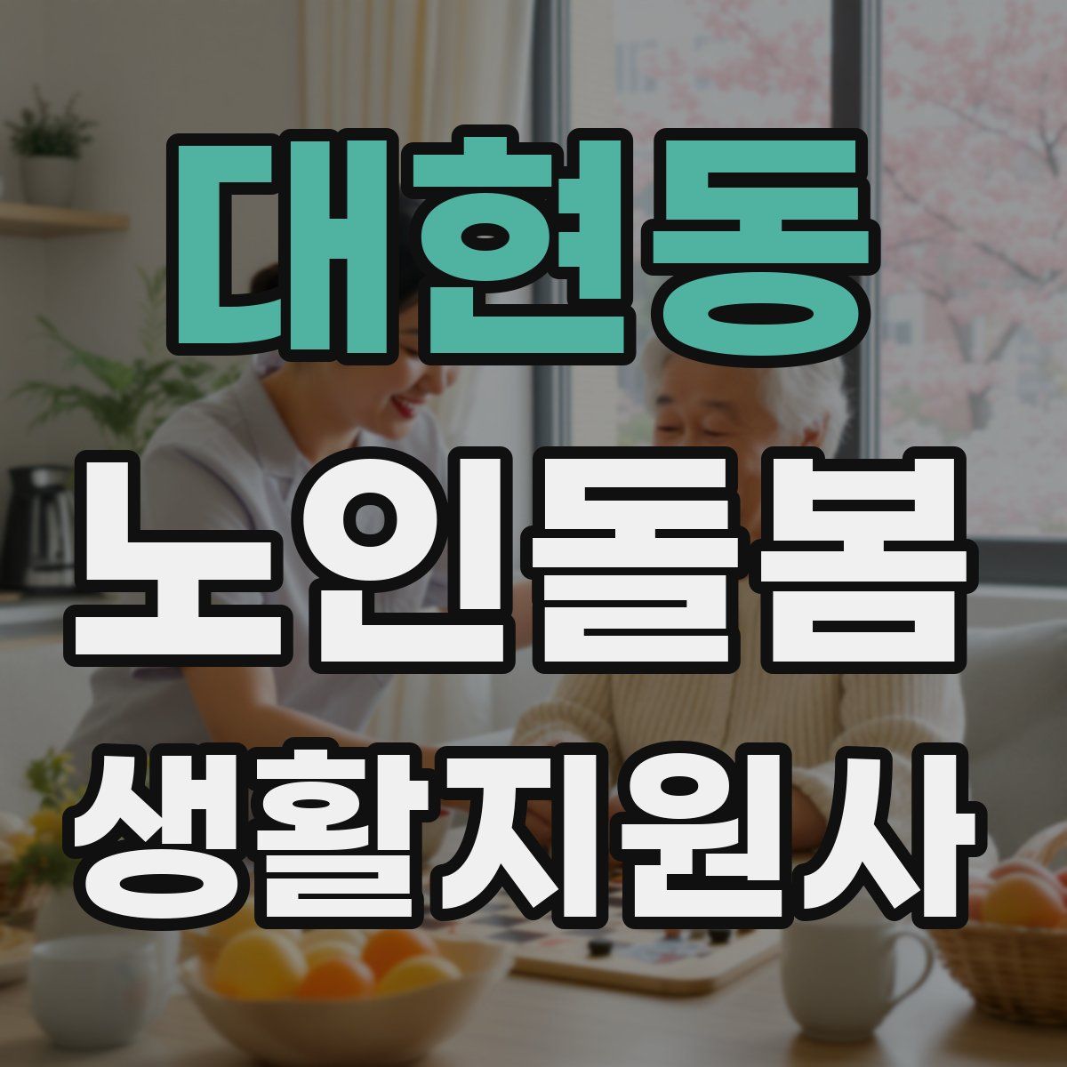 대현동 노인돌봄생활지원사 자격증