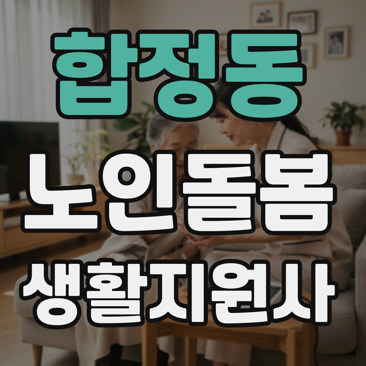 합정동 노인돌봄생활지원사 자격증