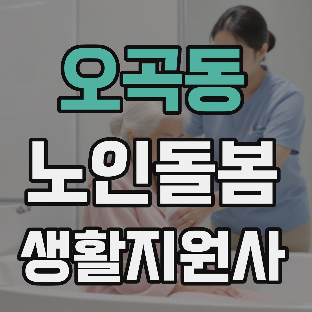 오곡동 노인돌봄생활지원사 자격증