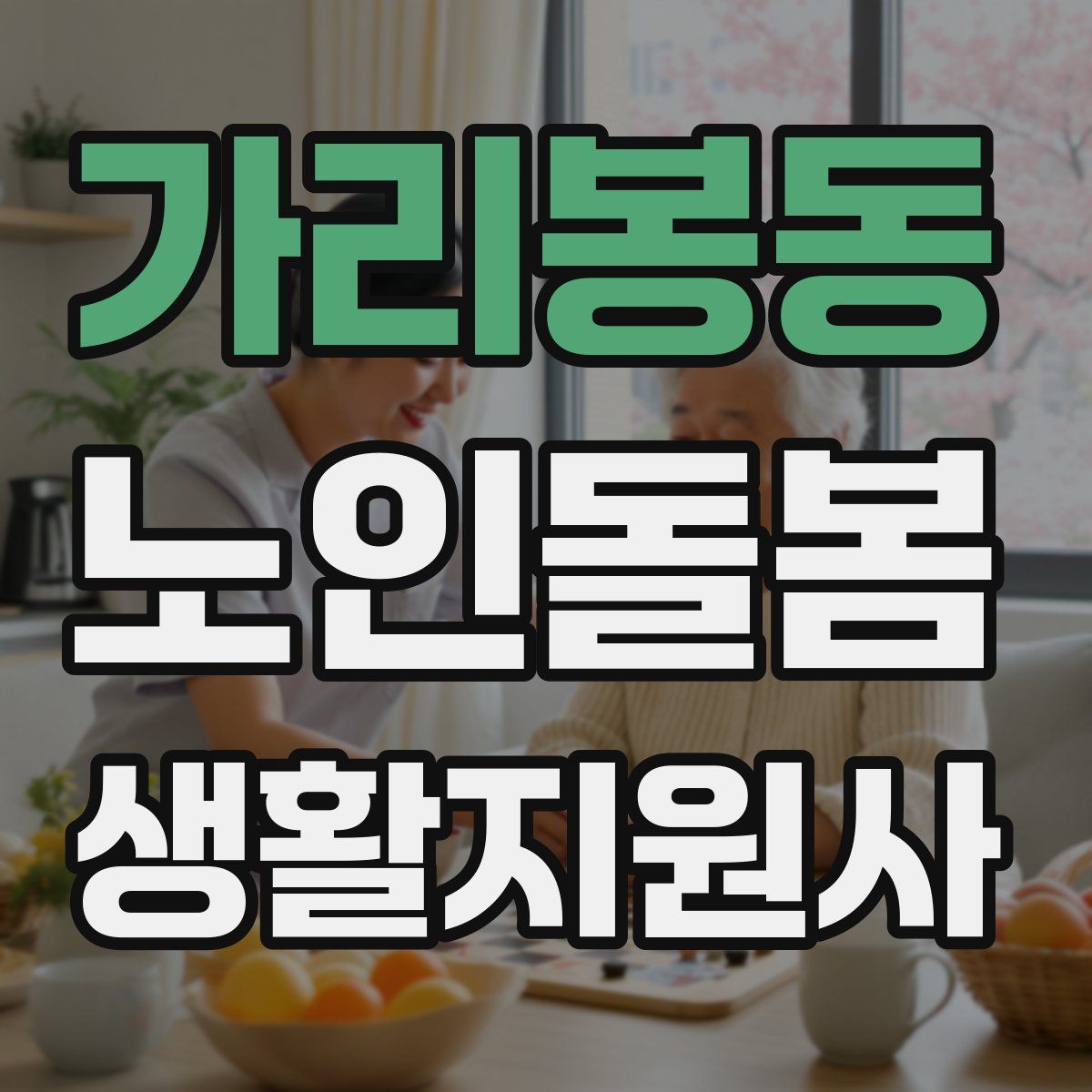 가리봉동 노인돌봄생활지원사 자격증
