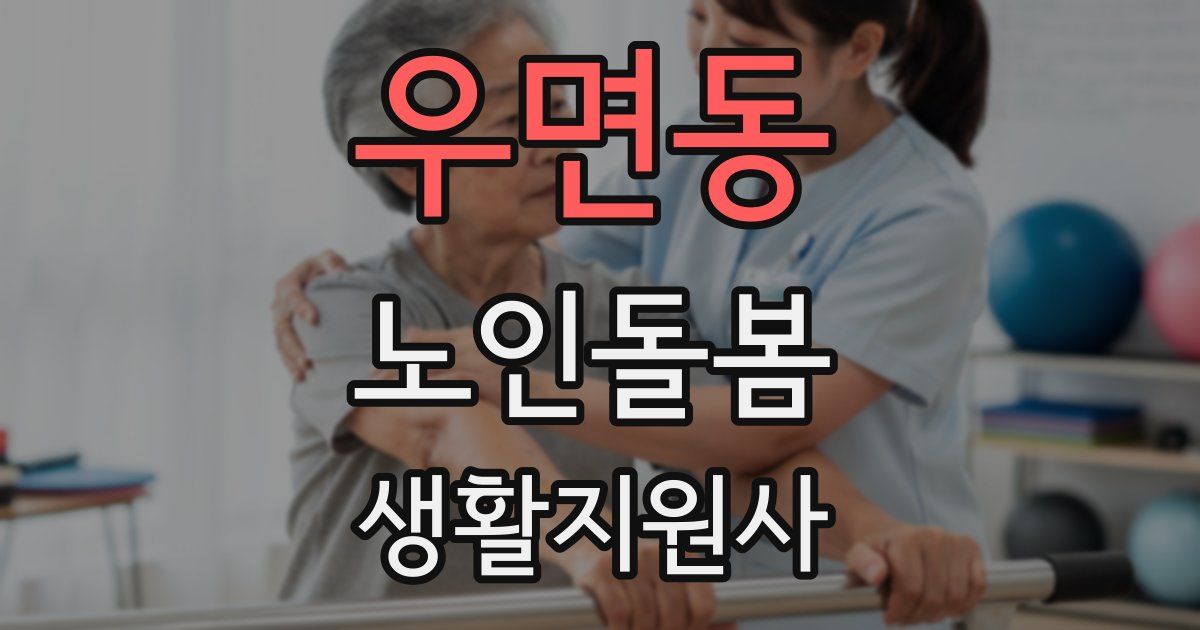 우면동 노인돌봄생활지원사 자격증