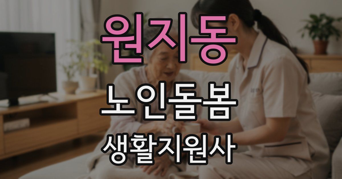 원지동 노인돌봄생활지원사 자격증