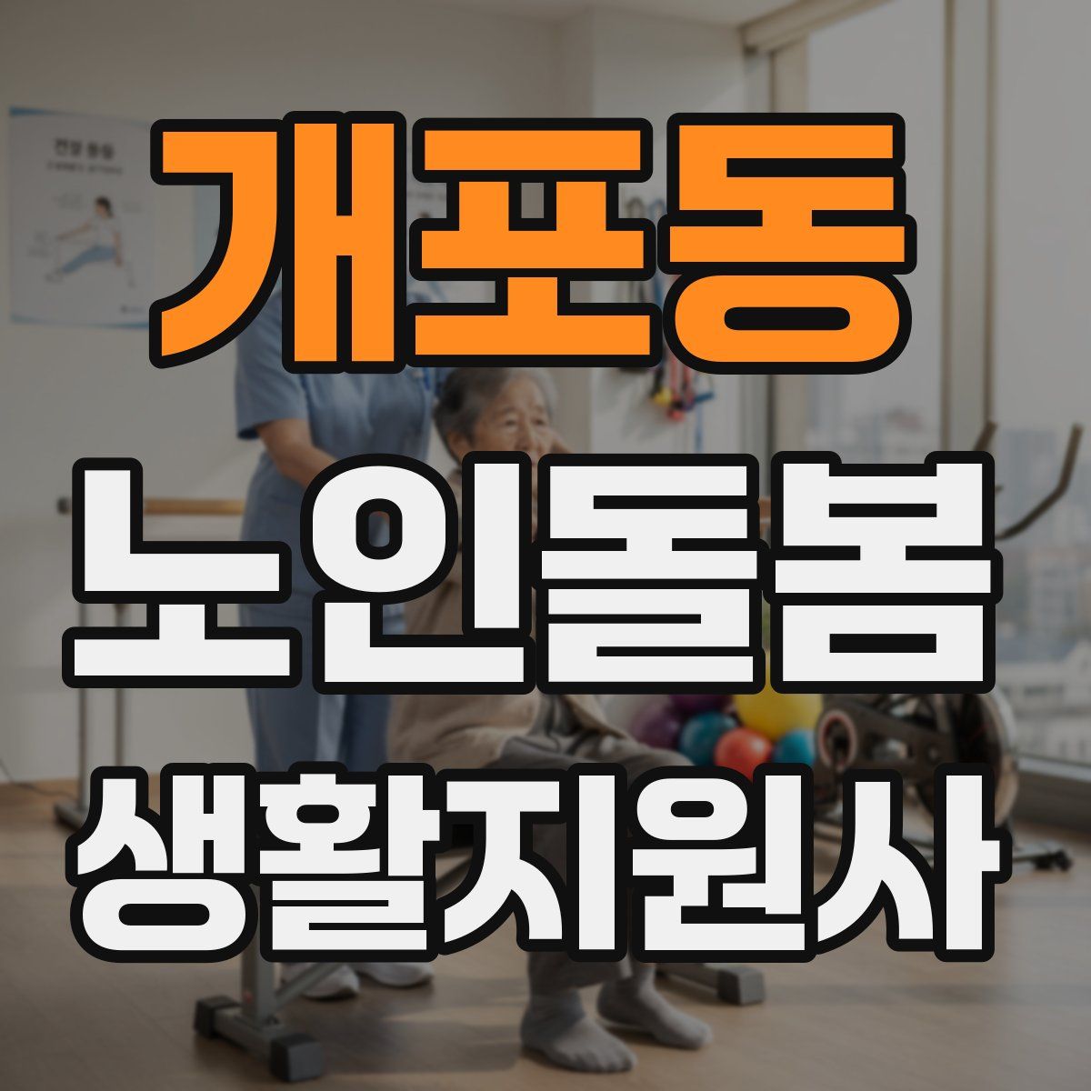 개포동 노인돌봄생활지원사 자격증