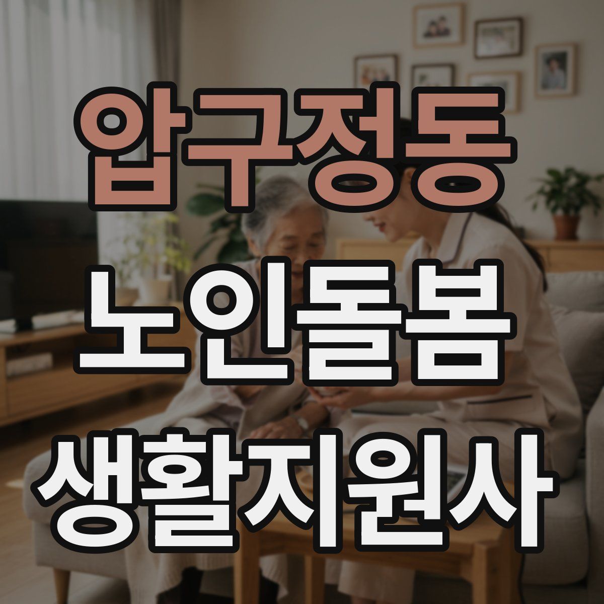 압구정동 노인돌봄생활지원사 자격증