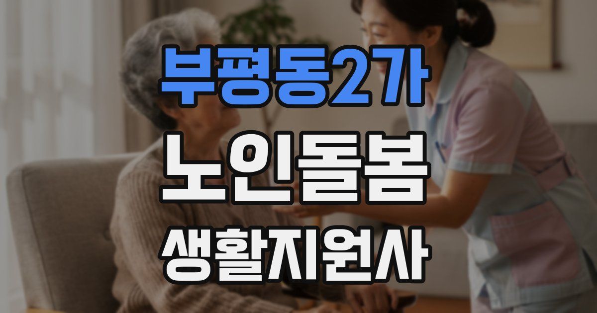 부평동2가 노인돌봄생활지원사 자격증