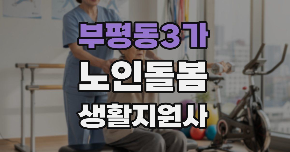 부평동3가 노인돌봄생활지원사 자격증