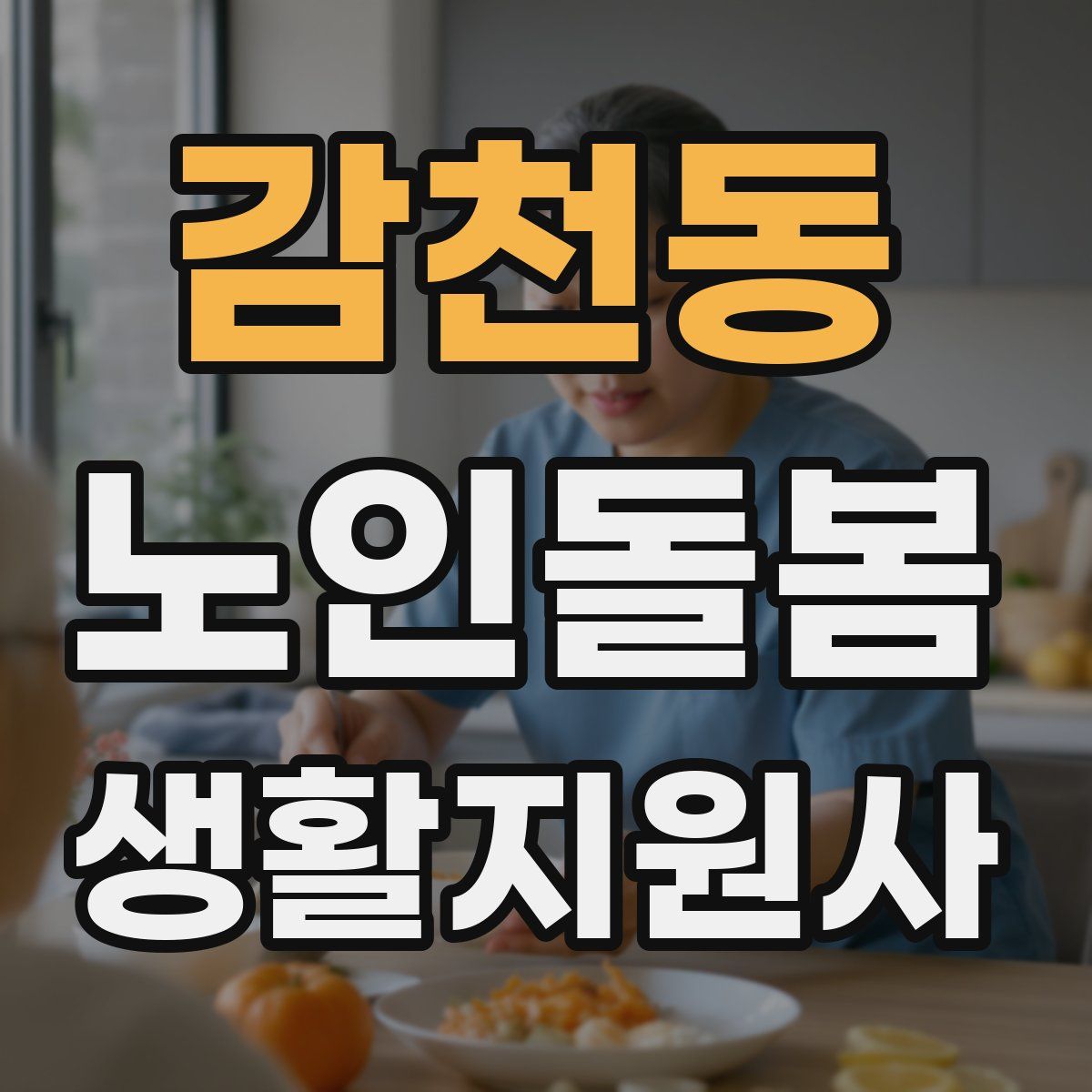 감천동 노인돌봄생활지원사 자격증