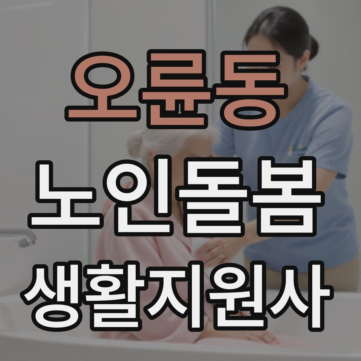 오륜동 노인돌봄생활지원사 자격증