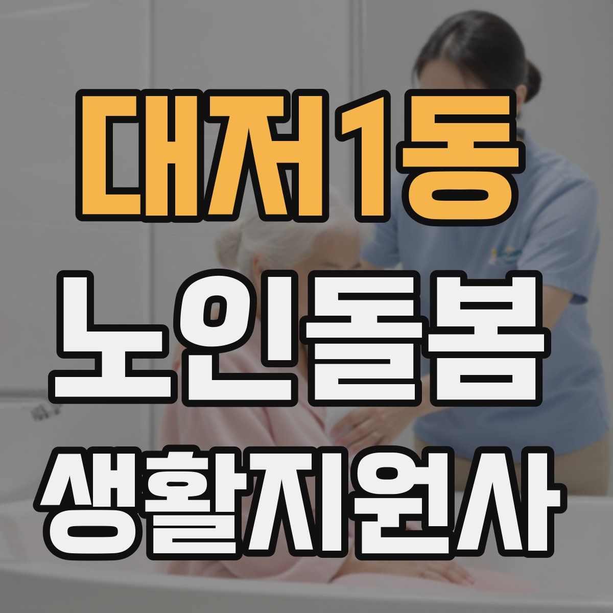 대저1동 노인돌봄생활지원사 자격증