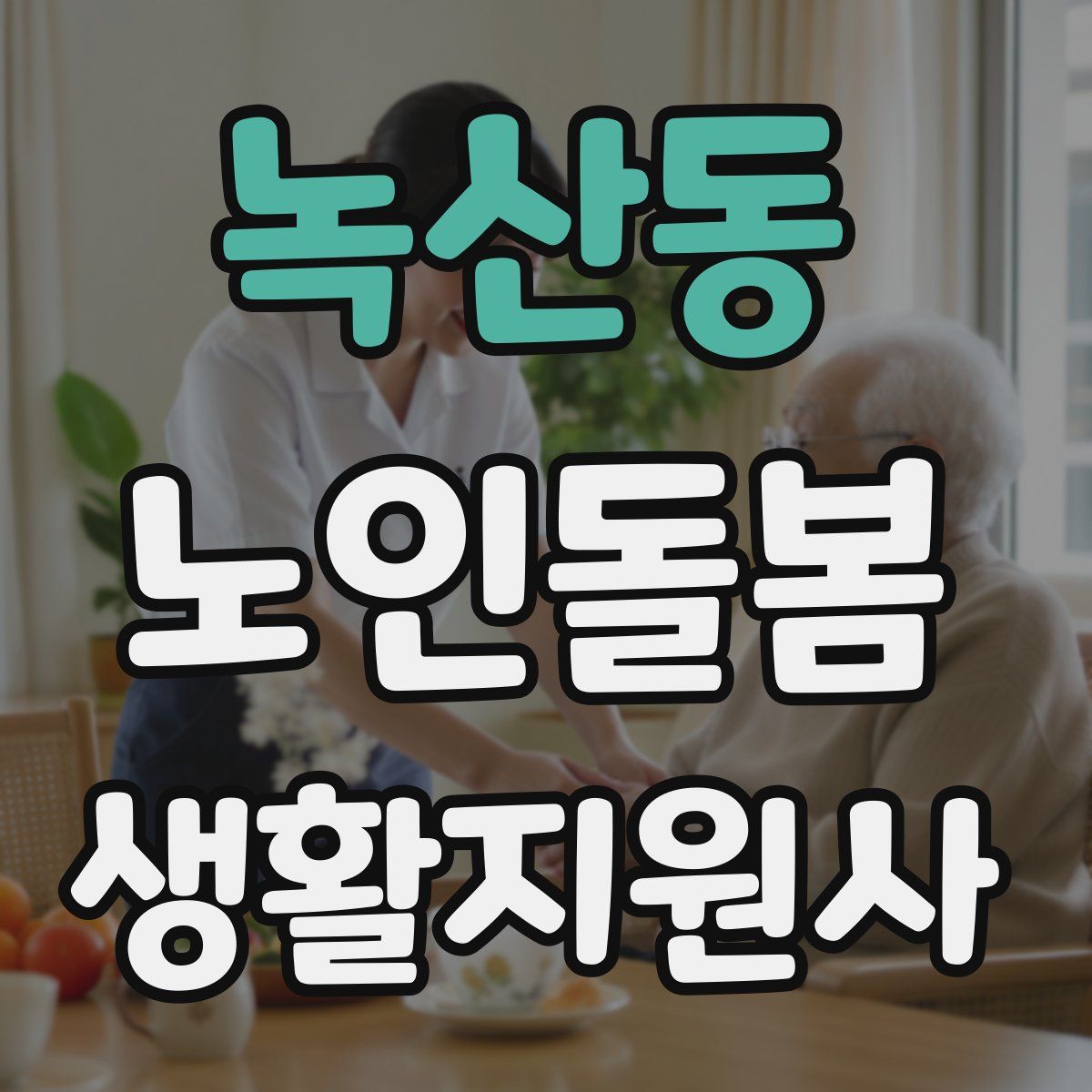 녹산동 노인돌봄생활지원사 자격증