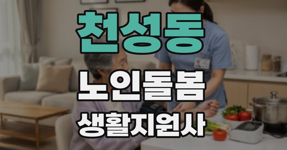 천성동 노인돌봄생활지원사 자격증