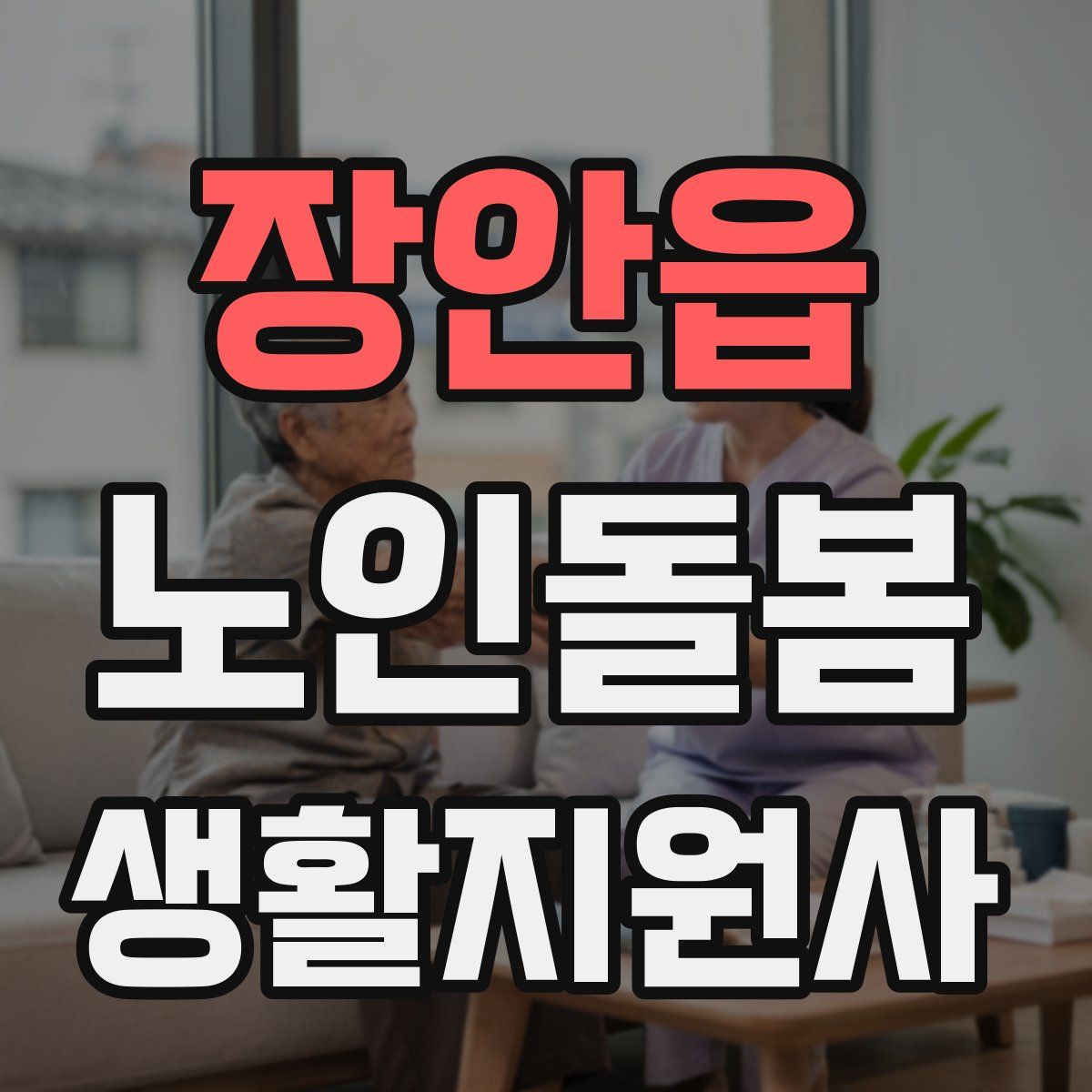 장안읍 노인돌봄생활지원사 자격증