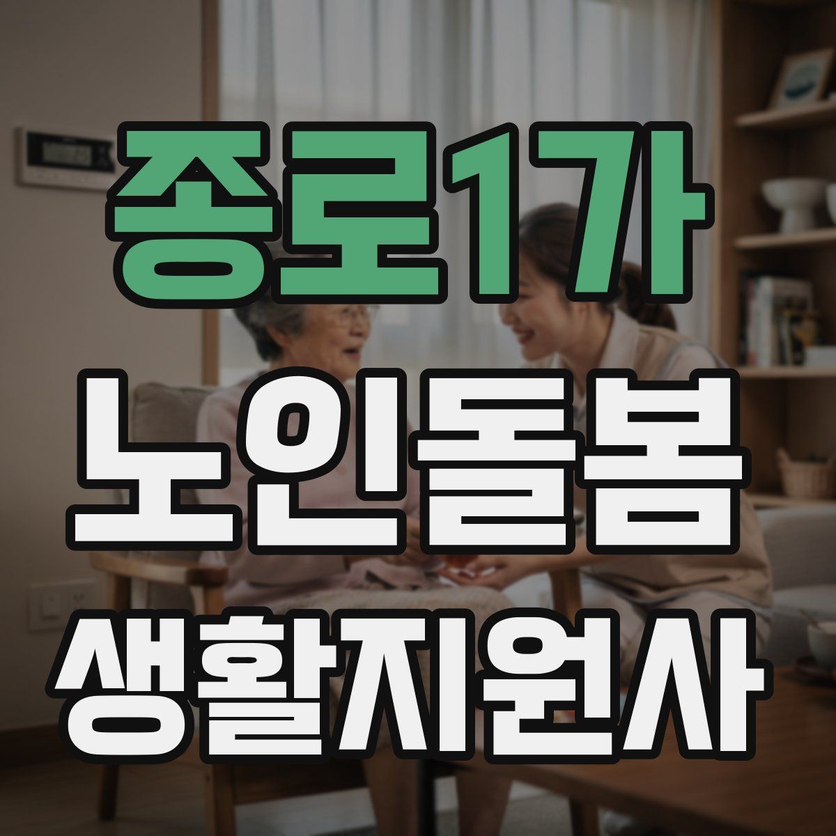 종로1가 노인돌봄생활지원사 자격증