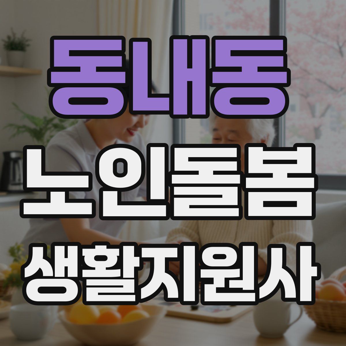 동내동 노인돌봄생활지원사 자격증