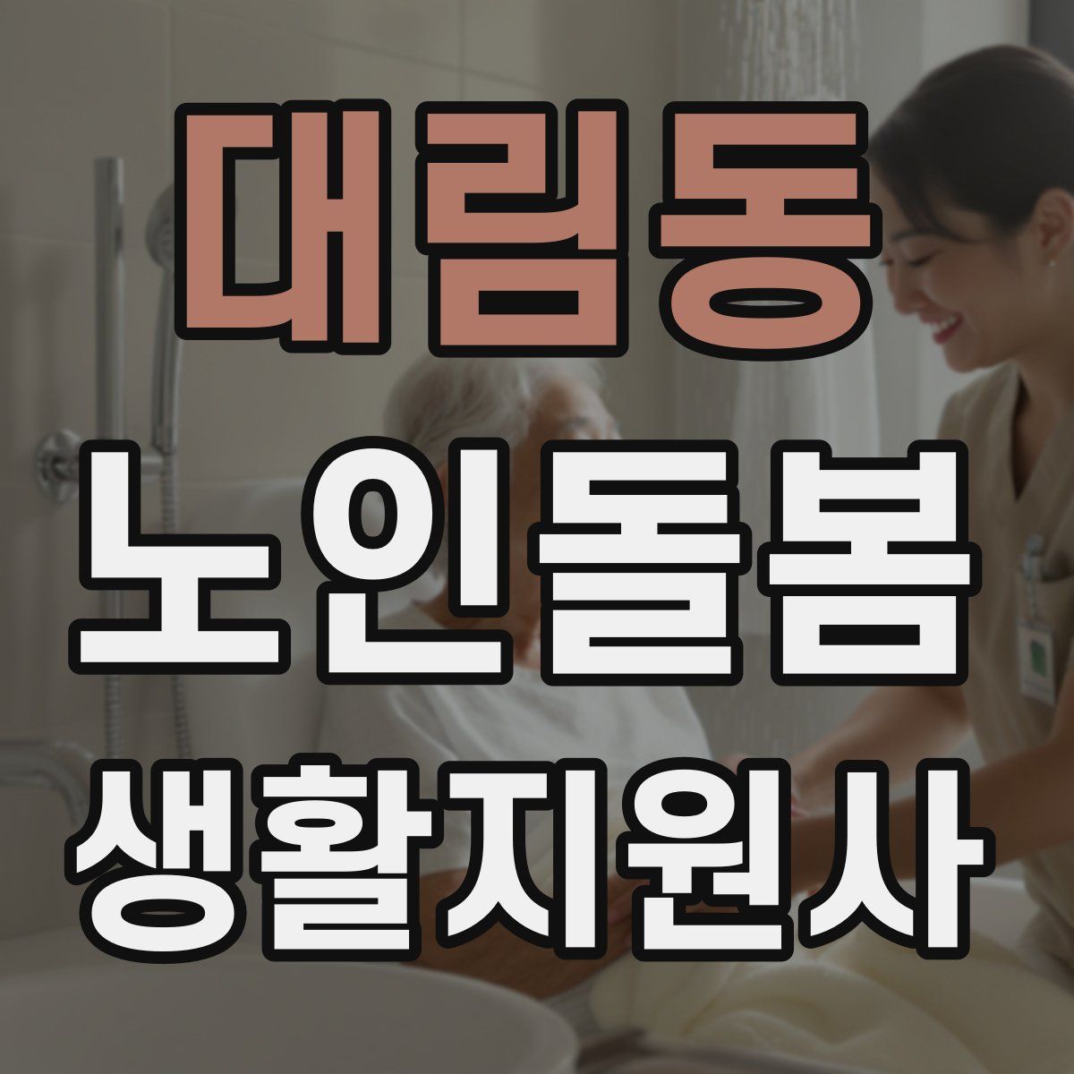 대림동 노인돌봄생활지원사 자격증