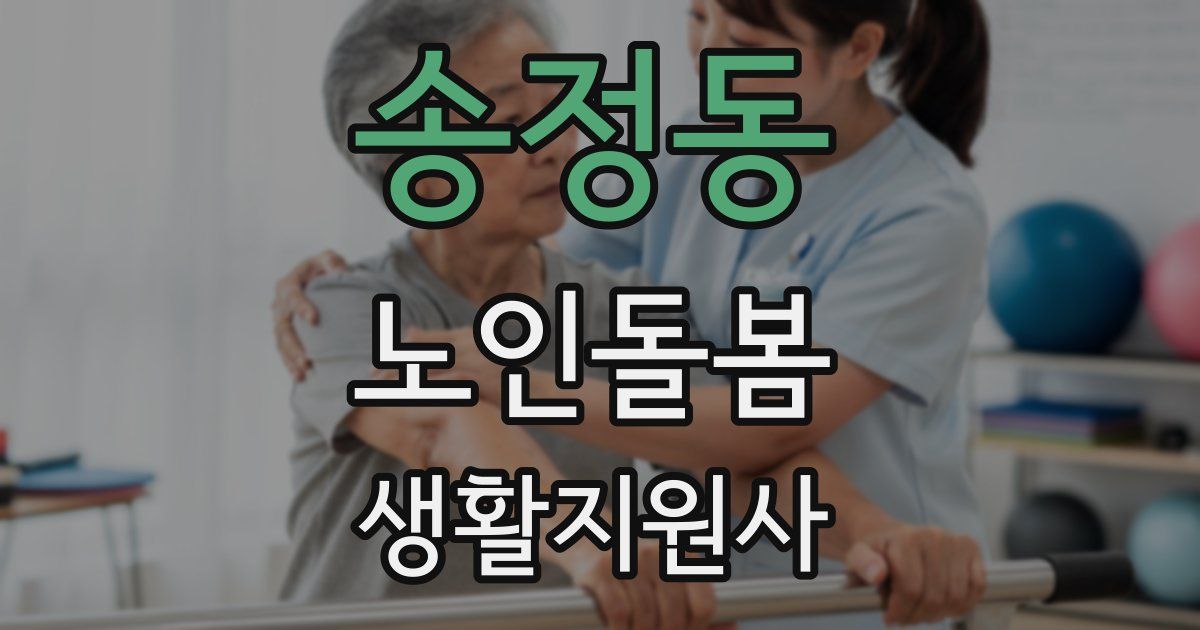송정동 노인돌봄생활지원사 자격증
