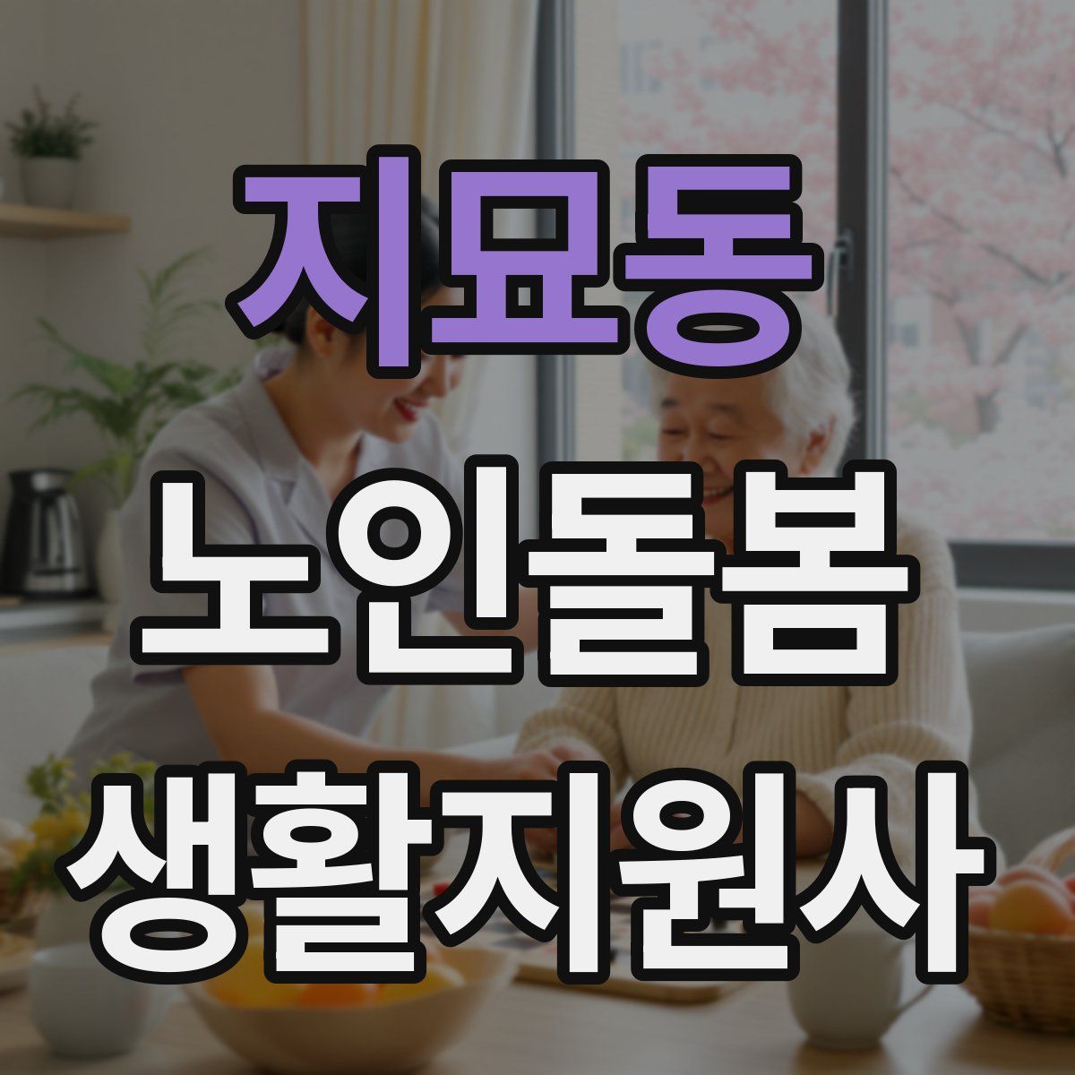 지묘동 노인돌봄생활지원사 자격증
