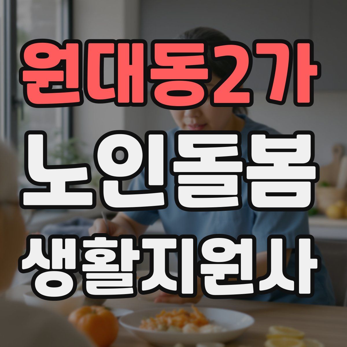 원대동2가 노인돌봄생활지원사 자격증