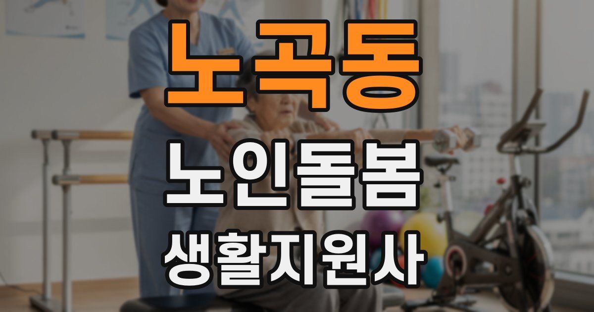 노곡동 노인돌봄생활지원사 자격증