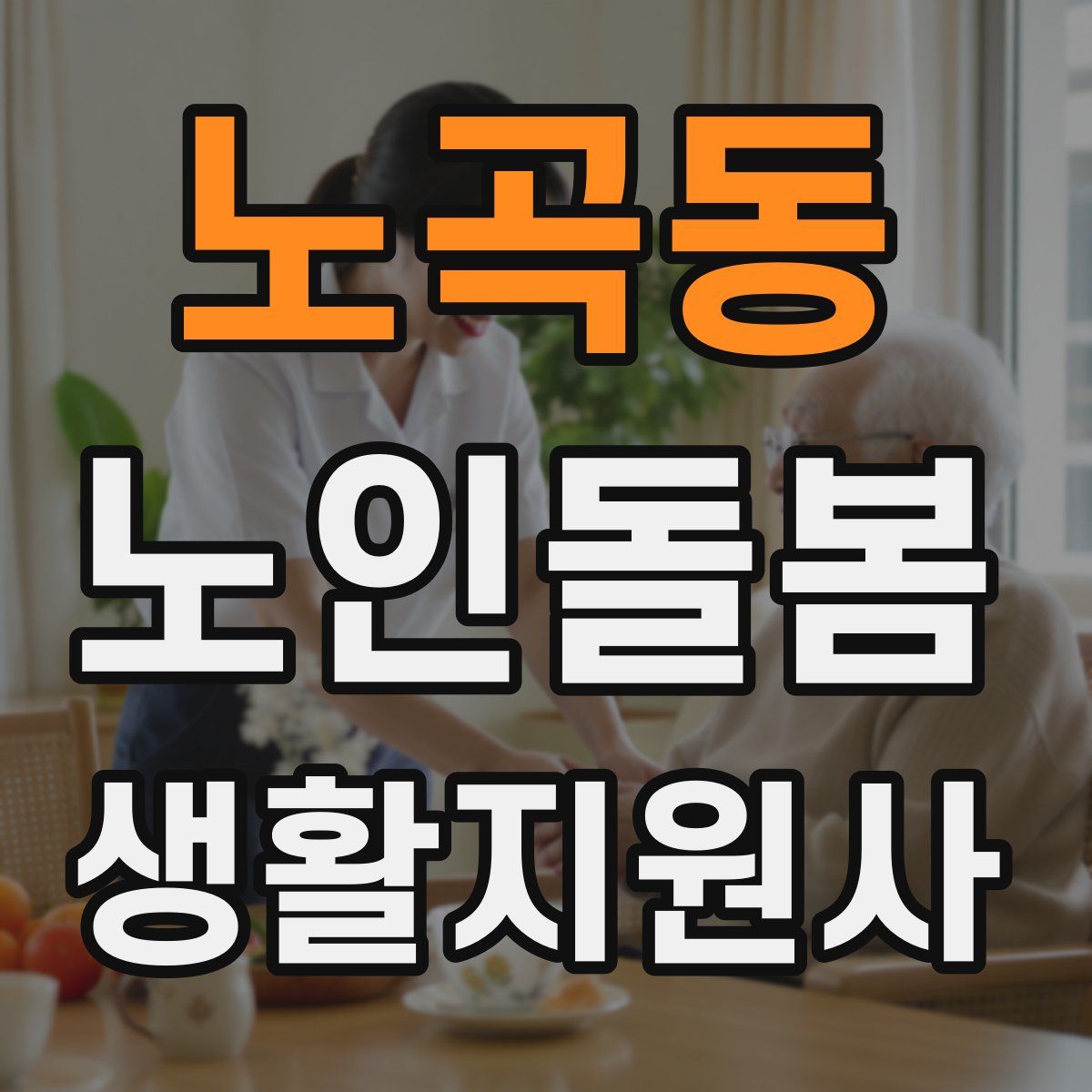 노곡동 노인돌봄생활지원사 자격증