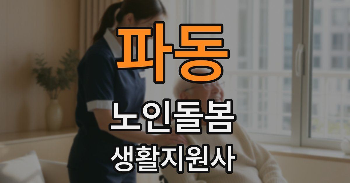 파동 노인돌봄생활지원사 자격증