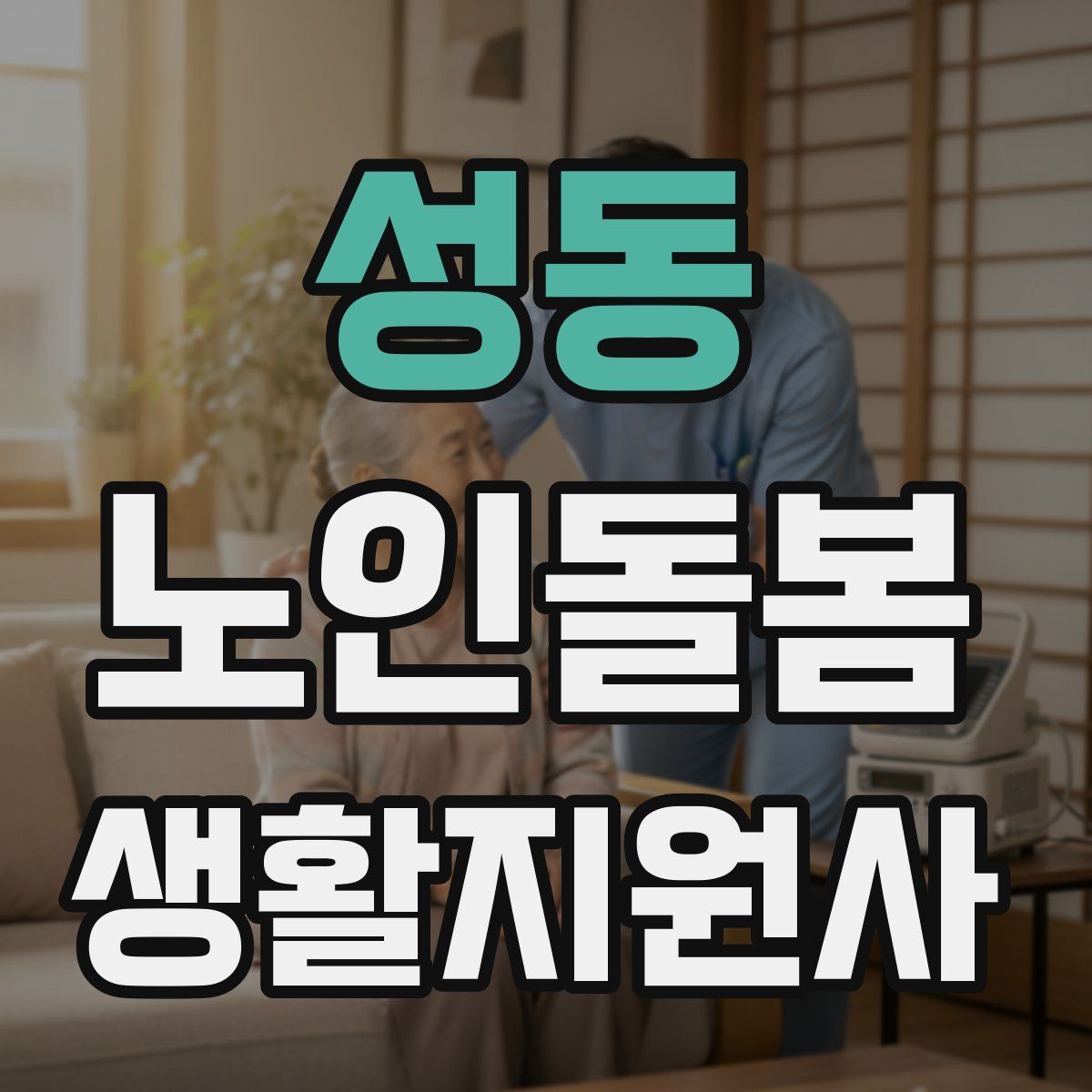 성동 노인돌봄생활지원사 자격증
