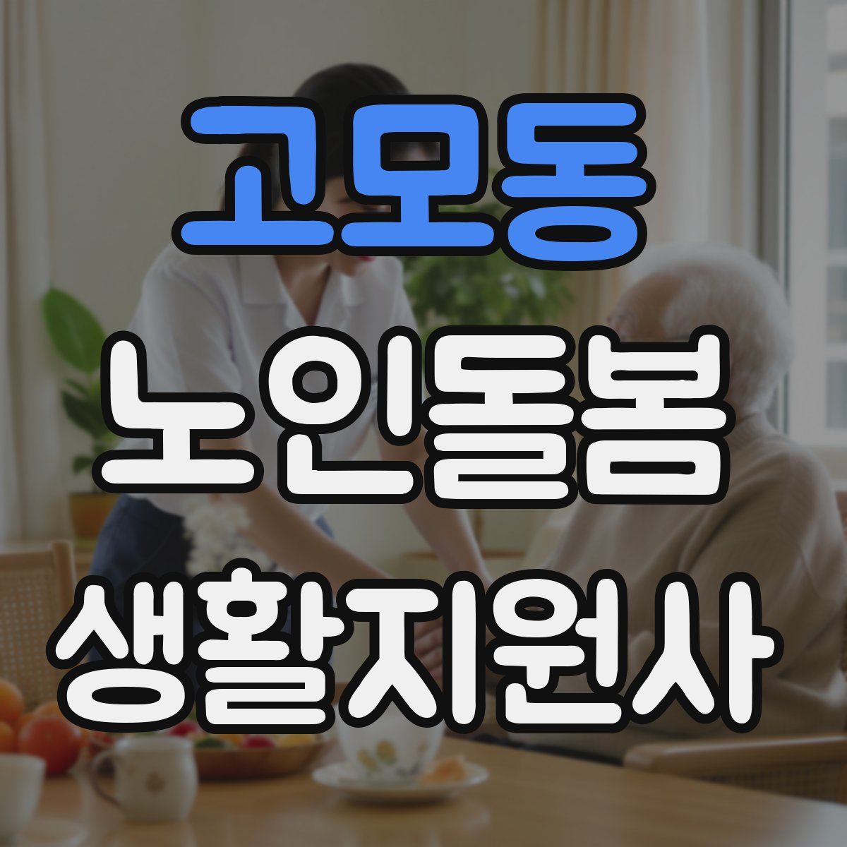고모동 노인돌봄생활지원사 자격증