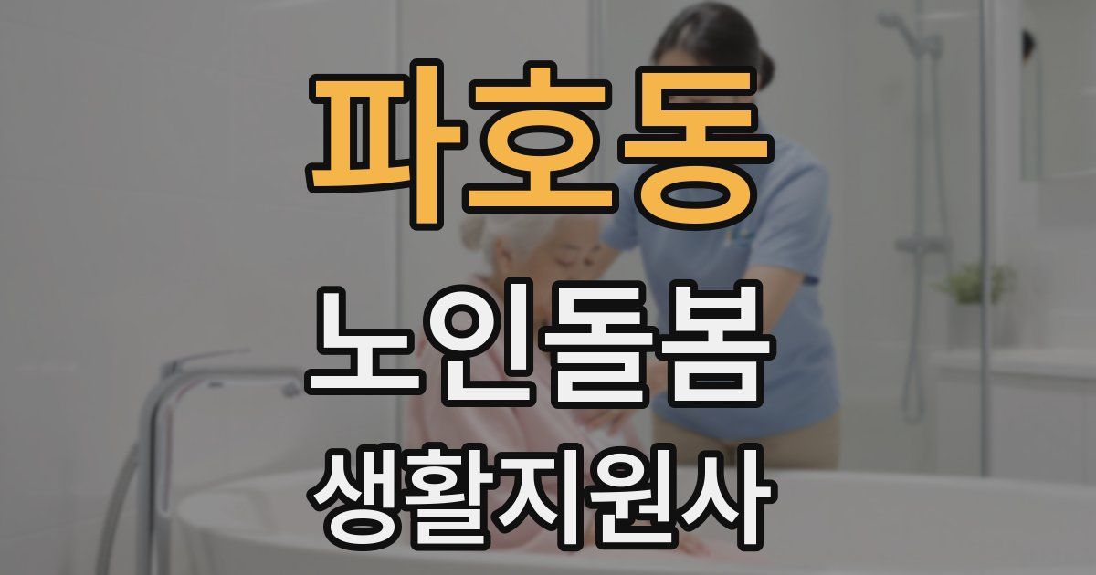파호동 노인돌봄생활지원사 자격증