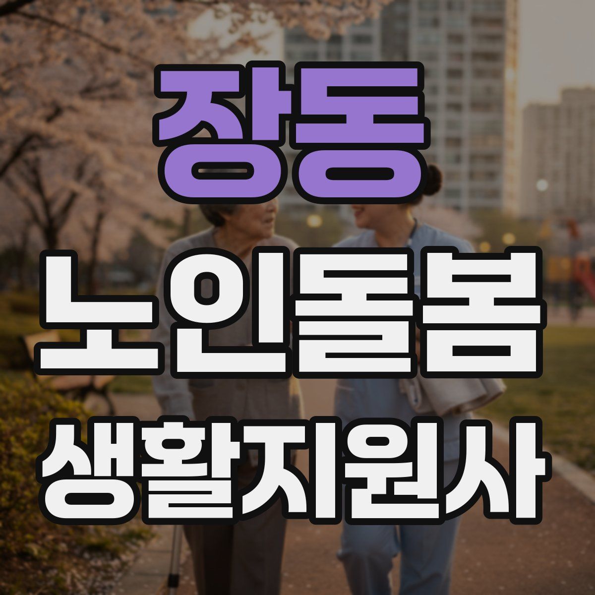 장동 노인돌봄생활지원사 자격증