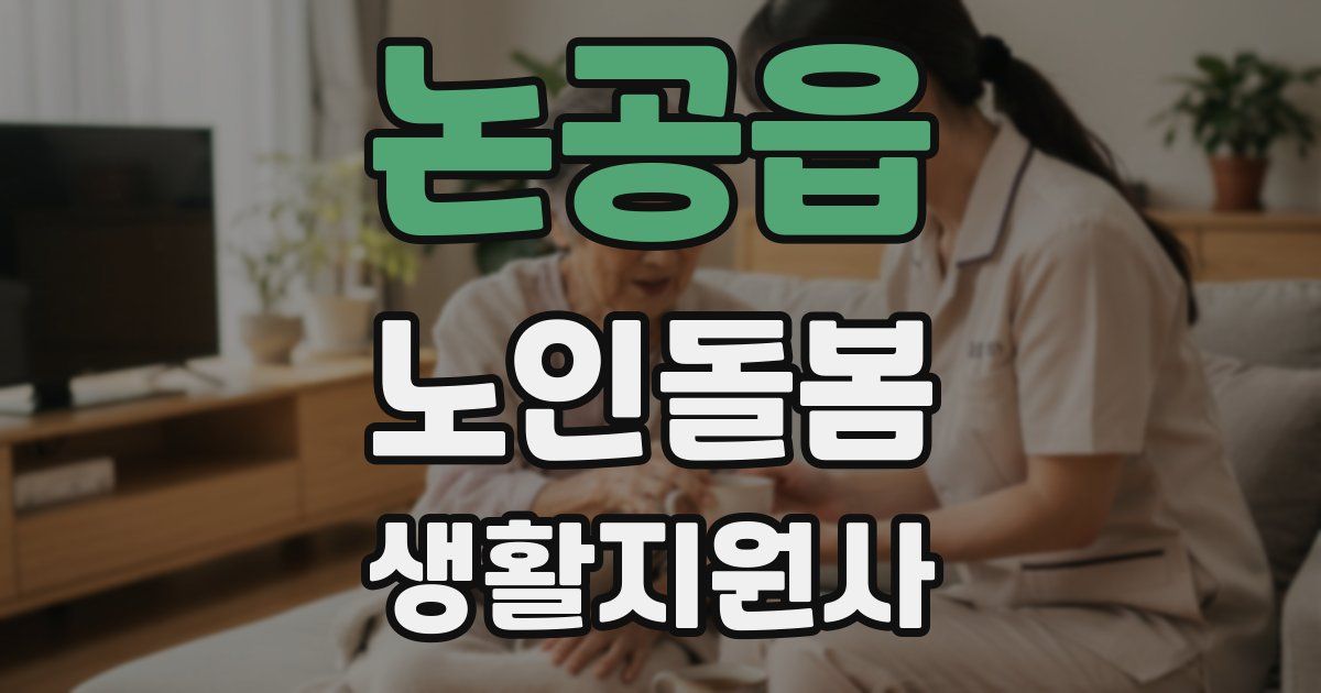 논공읍 노인돌봄생활지원사 자격증