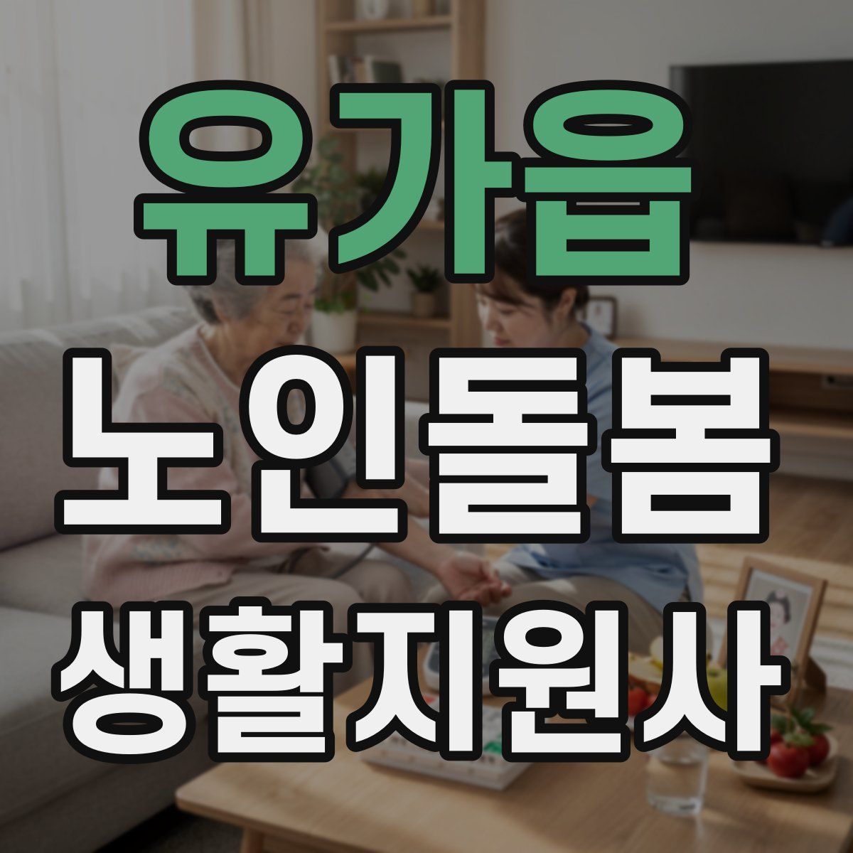 유가읍 노인돌봄생활지원사 자격증
