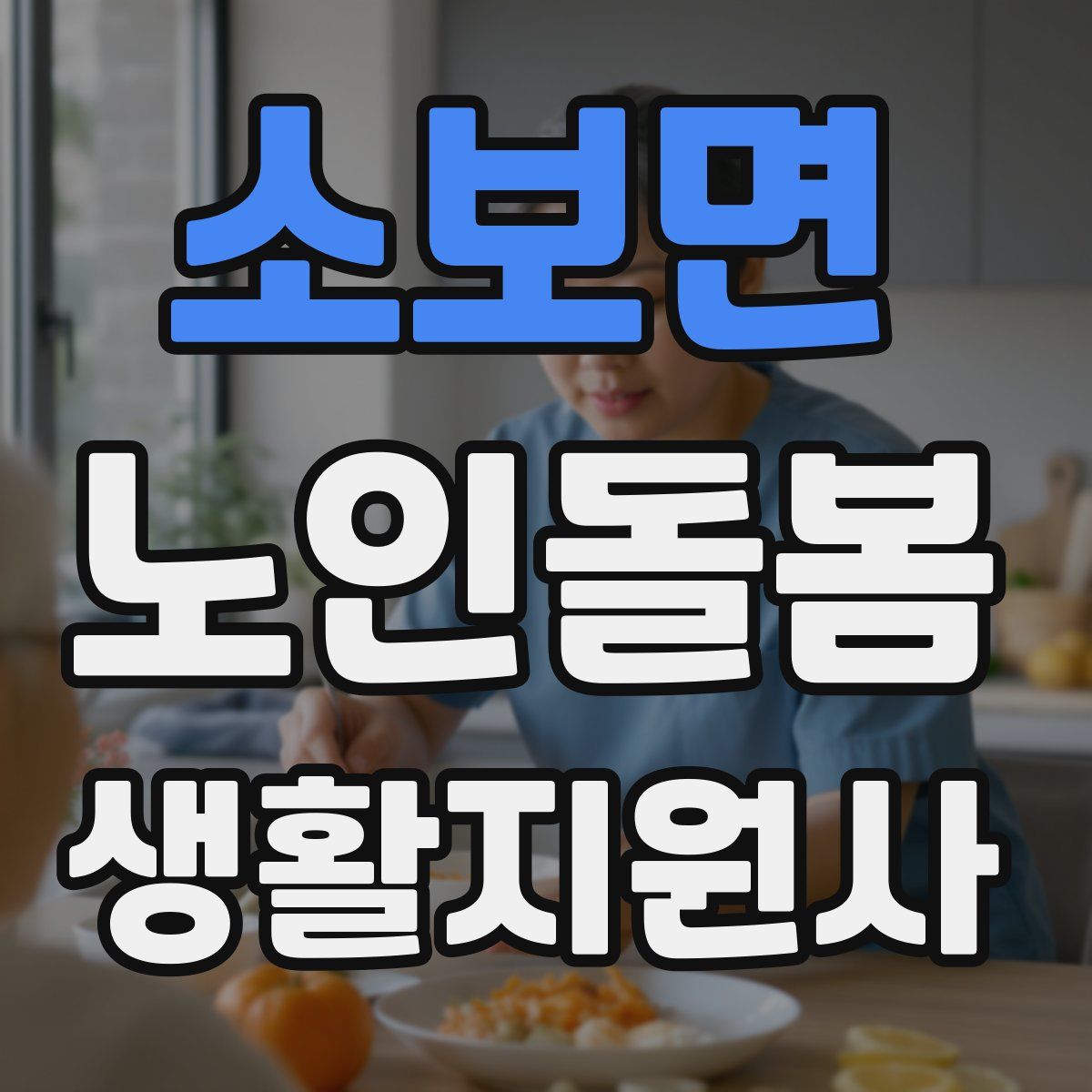 소보면 노인돌봄생활지원사 자격증