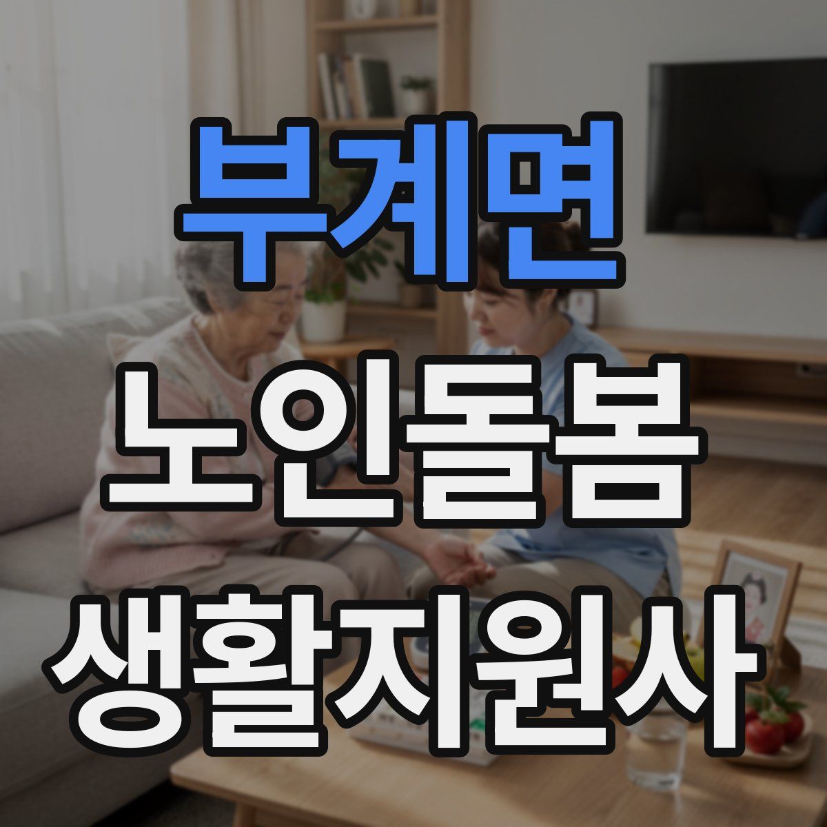 부계면 노인돌봄생활지원사 자격증